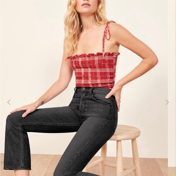 REFORMATION Jordi Kick Flare Jean in Teton Size 28 NWT - Picture 3 of 3